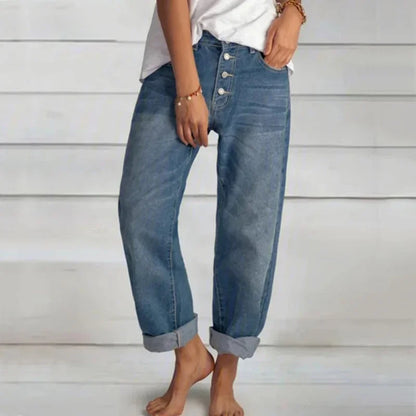 Jean Femme Printemps Décontracté avec Boutons