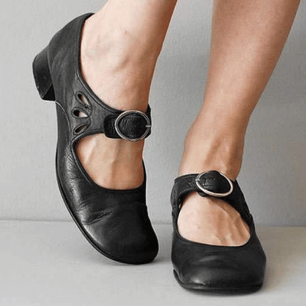 Ballerines Femmes Élégantes - Chaussures Cuir Talon Bas Chic - PanierRoyale