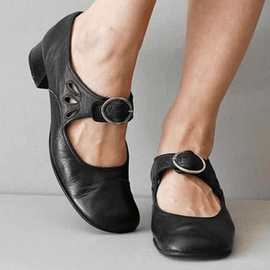 Ballerines Femmes Élégantes - Chaussures Cuir Talon Bas Chic - PanierRoyale