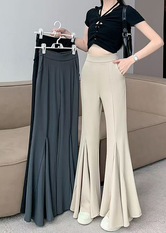 Pantalon large taille haute avec poches pour femme été - EasyApparels