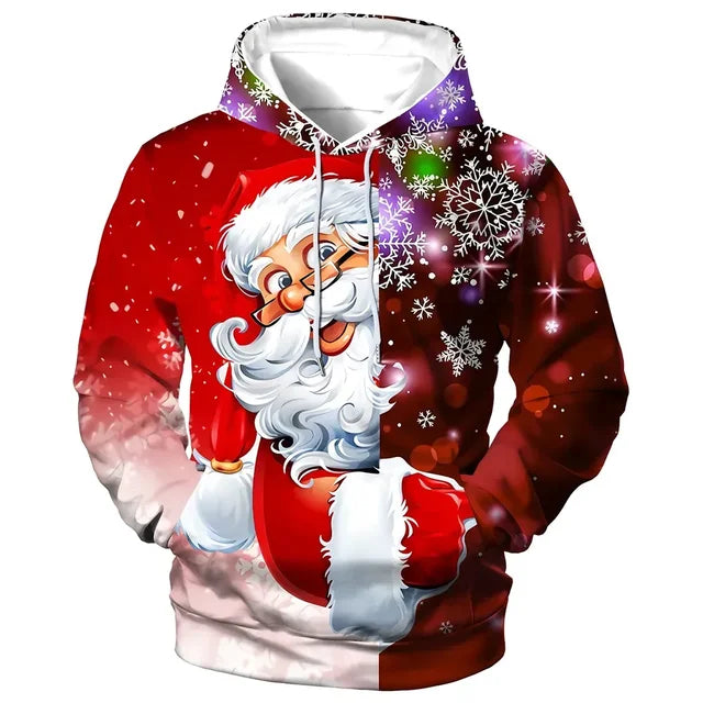 Sweat à capuche hiver homme manches longues chaud et confortable