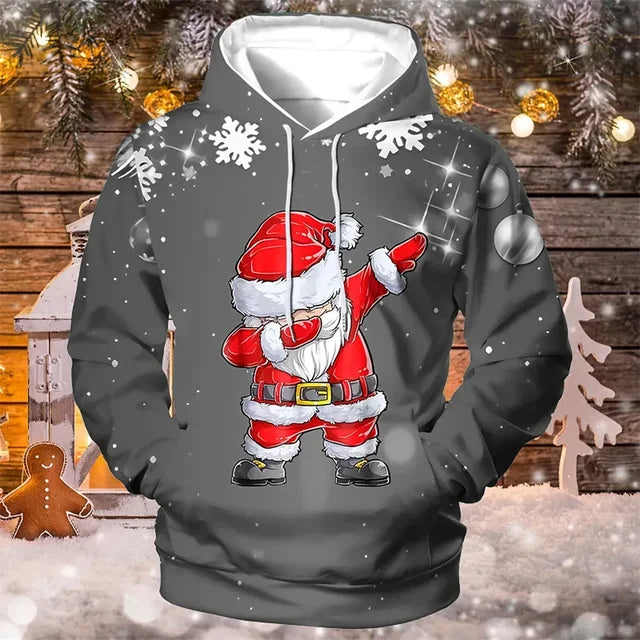 Sweat à capuche hiver homme manches longues