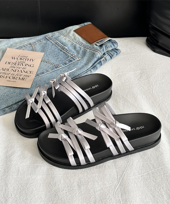 Chic plateforme sandals avec détail argent - EasyApparels