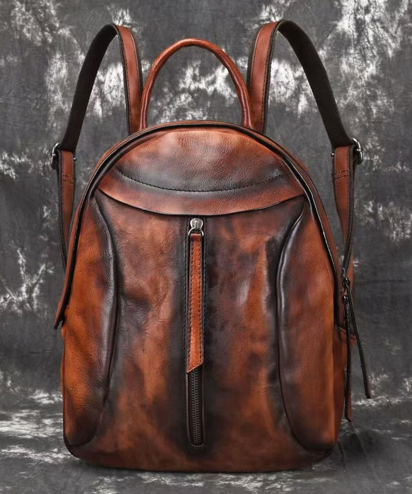 Sac à dos en cuir rouge casual fait main - EasyApparels