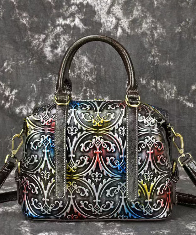 Distressed Silver Leather Crossbody Bag - EasyApparels