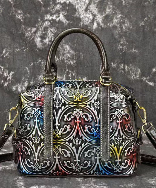 Distressed Silver Leather Crossbody Bag - EasyApparels