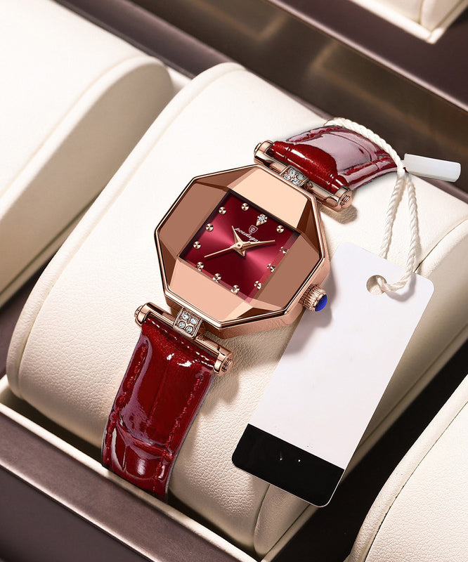 Montres en cuir rouge étanches pour hommes - EasyApparels