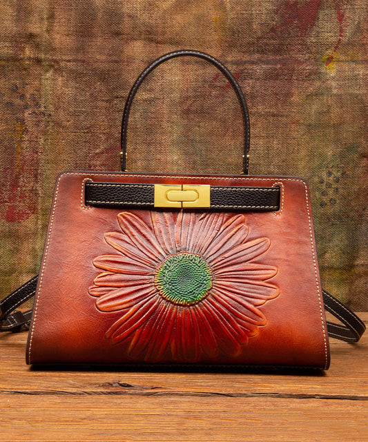 Retro Leather Messenger Bag Brown - EasyApparels