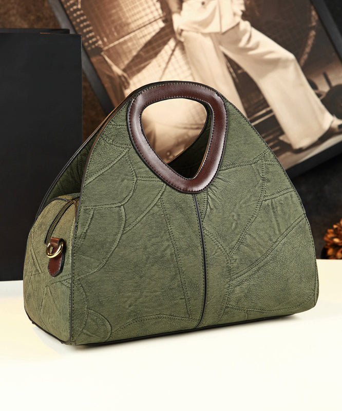 Vintage Chic Green Canvas Tote Bag - EasyApparels