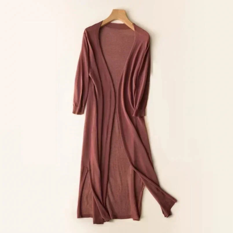 Cardigan Femme Léger et Long pour Élégance Féminine - BerlinGlamour