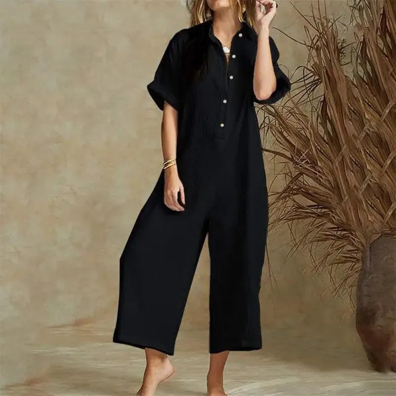 Combinaison Femme Élégante à Jambes Évasées - PanierRoyale