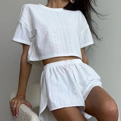 Ensemble Haut et Short Femme Élégant - PanierRoyale