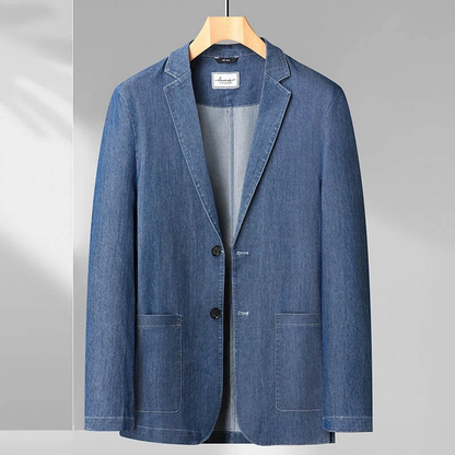 Blazer Homme Denim Moderne Noir - BerlinGlamour