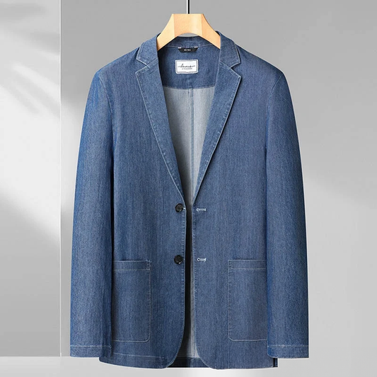 Blazer Homme Denim Moderne Noir - BerlinGlamour