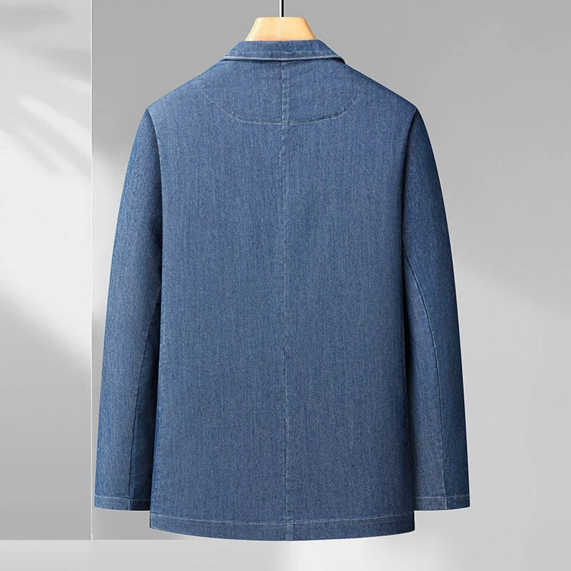 Blazer Homme Denim Moderne Noir