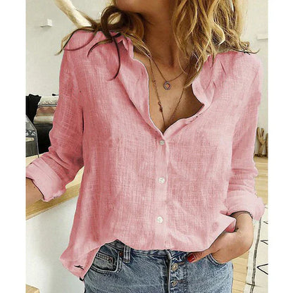 Blouse Femme Décontractée Col en V pour Travail ou Quotidien