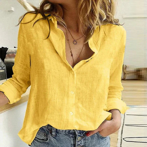 Blouse Femme Décontractée Col en V pour Travail ou Quotidien