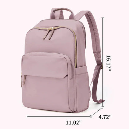 Sac à dos cuir brun avec poches multiples et bretelles réglables