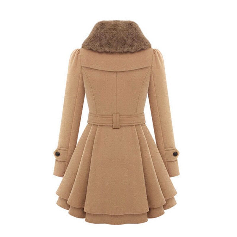Manteau Dalia à Capuche Fourrée Douce et Chaude