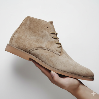 Bottines Hiver Homme Cuir Confort Chaussures Grip - PanierRoyale