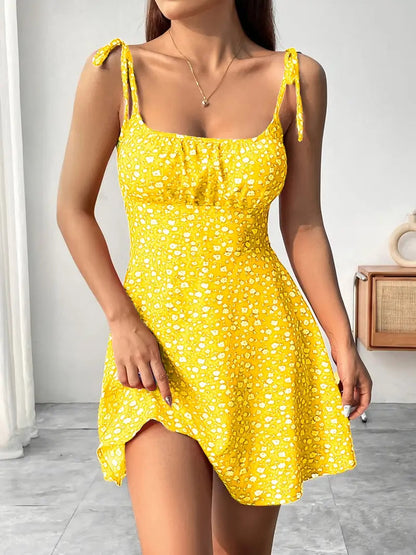Robe Femme Été sans Manches Fleuri