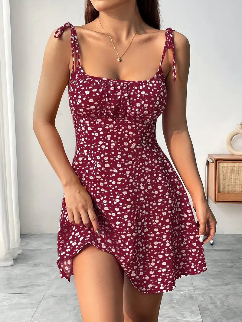 Robe Femme Été sans Manches Fleuri