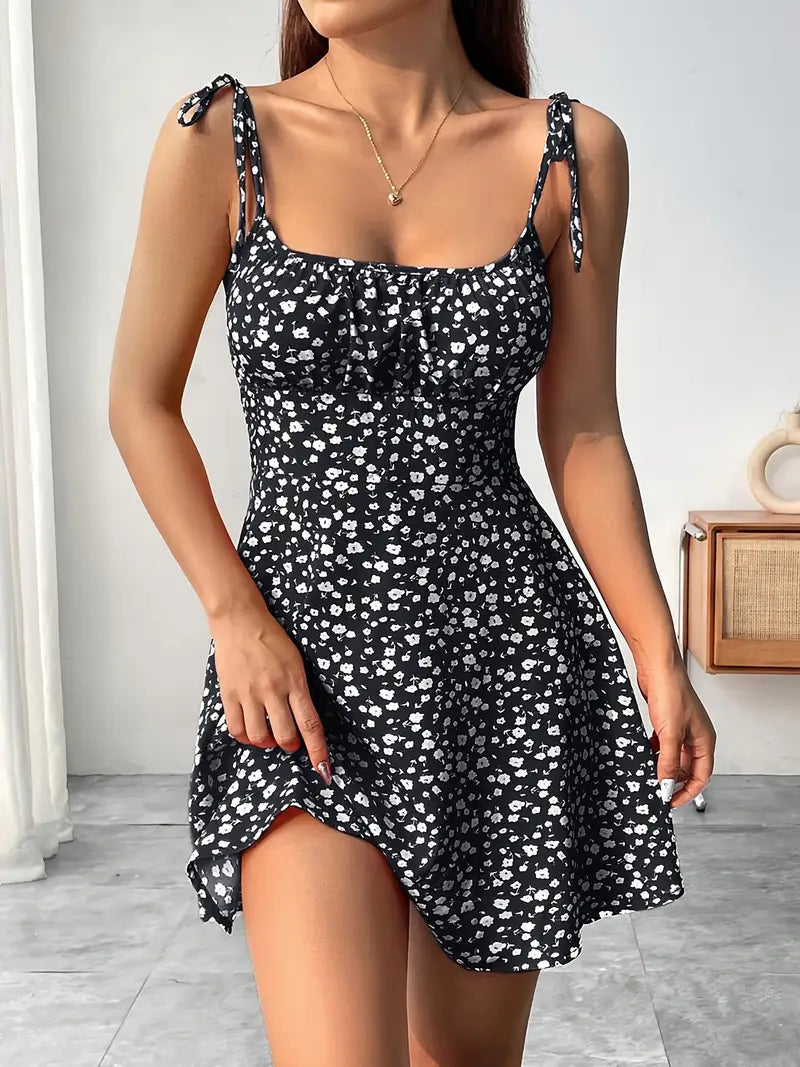 Robe Femme Été sans Manches Fleuri