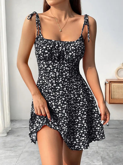 Robe Femme Été sans Manches Fleuri
