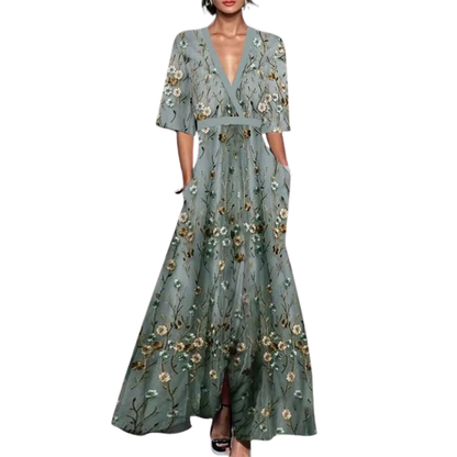 Robe Été Dentelle Florale Légère pour Femme