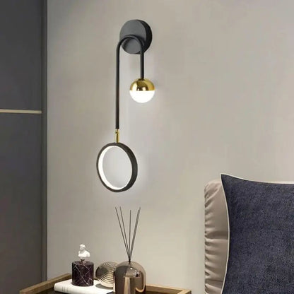 Nolaéa™ – Applique Murale Moderne LED Noire avec Lumière Réglable