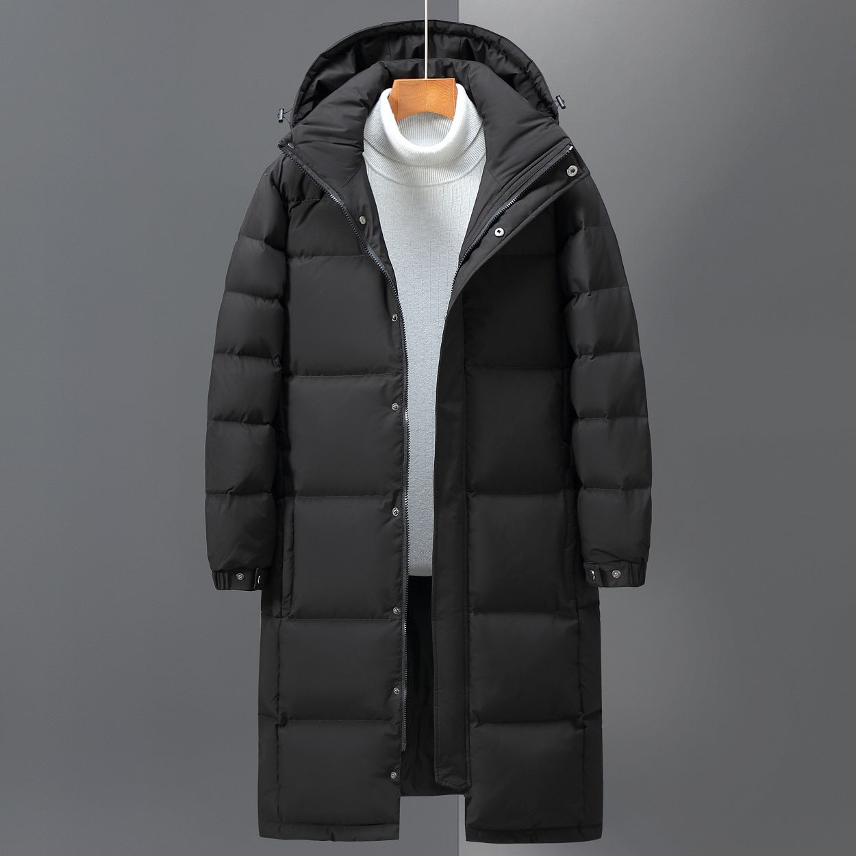 Veste Hiver Homme Longue à Capuche Imperméable et Chaude - PanierRoyale