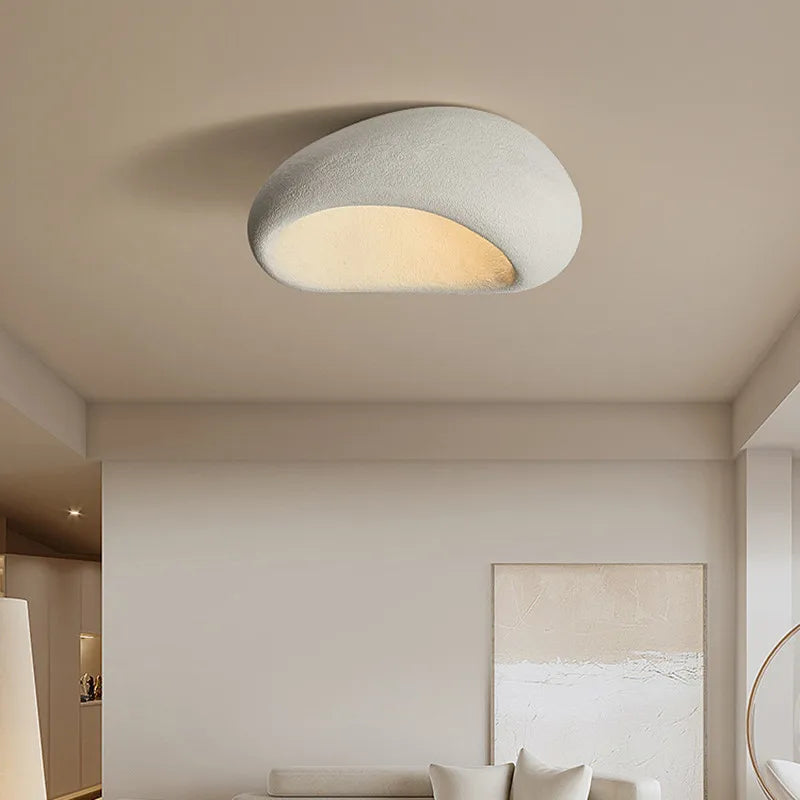 Lampe Plafond Toile Blanc Moderne et Élégante - PanierRoyale