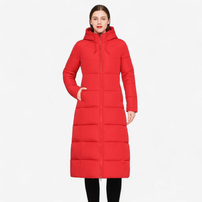 Manteau Femme Élégant Long Manches avec Capuchon
