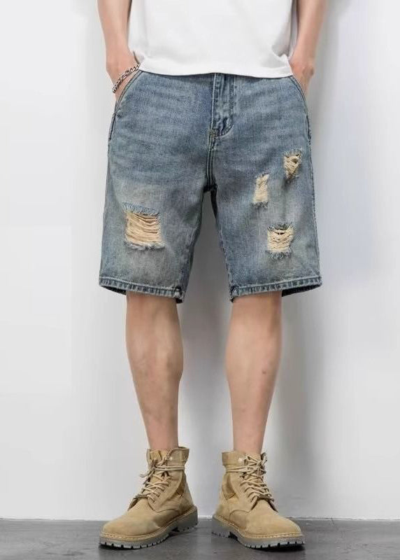 Jean court décontracté homme bleu clair été - EasyApparels