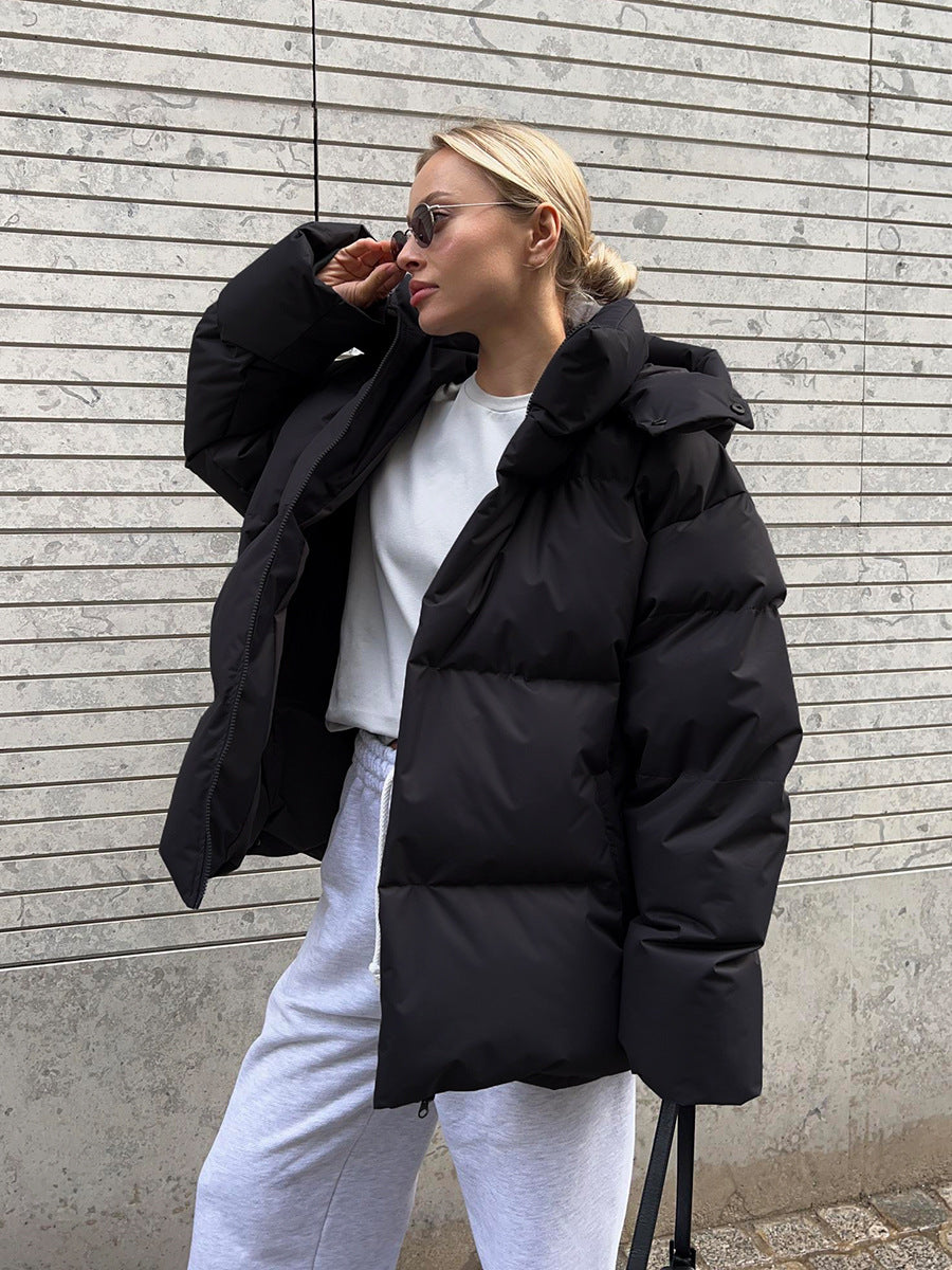 Veste femme hiver chic pailletée noir - PanierRoyale