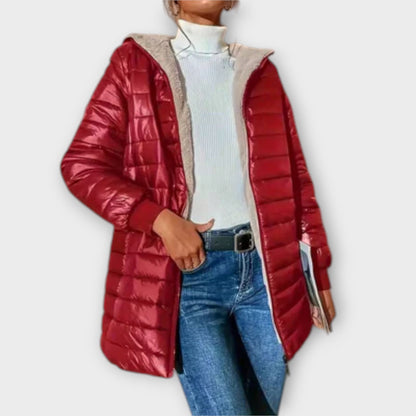 Veste Femme Hiver Chaud Matelassée avec Doublure Polaire
