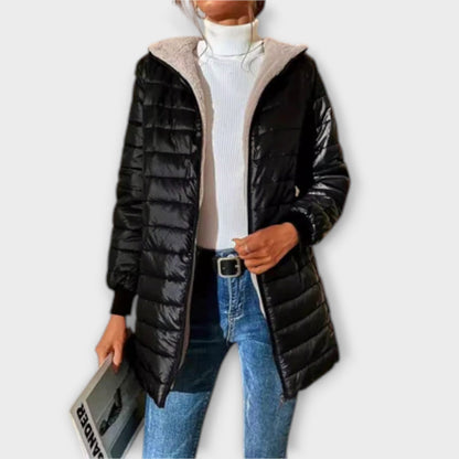 Veste Femme Hiver Chaud Matelassée avec Doublure Polaire