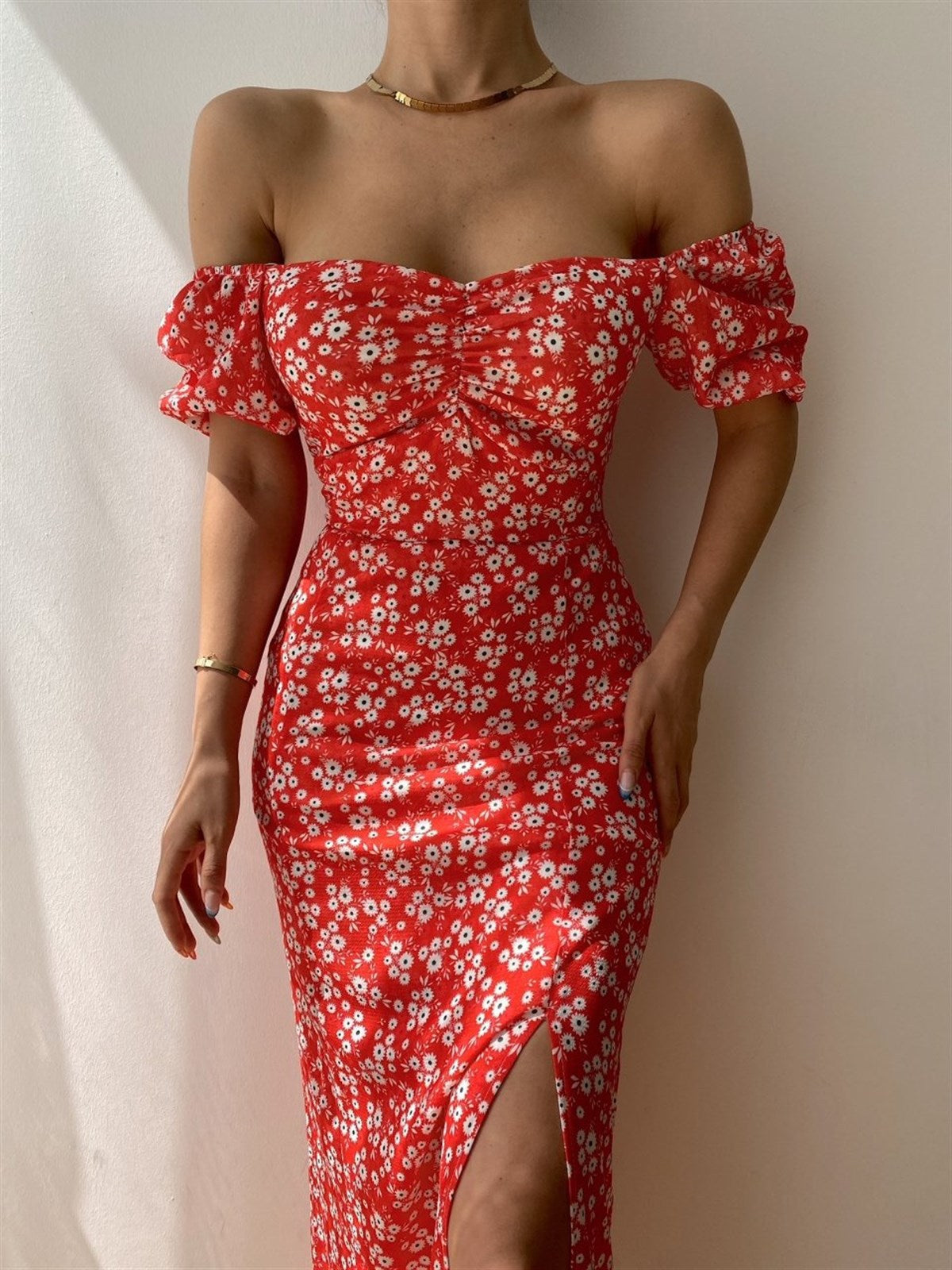 Robe Femme Élégante à Manches Longues pour Soirée
