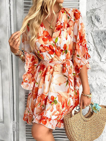 Robe Été pour Femme à Volants Légers et Colorés