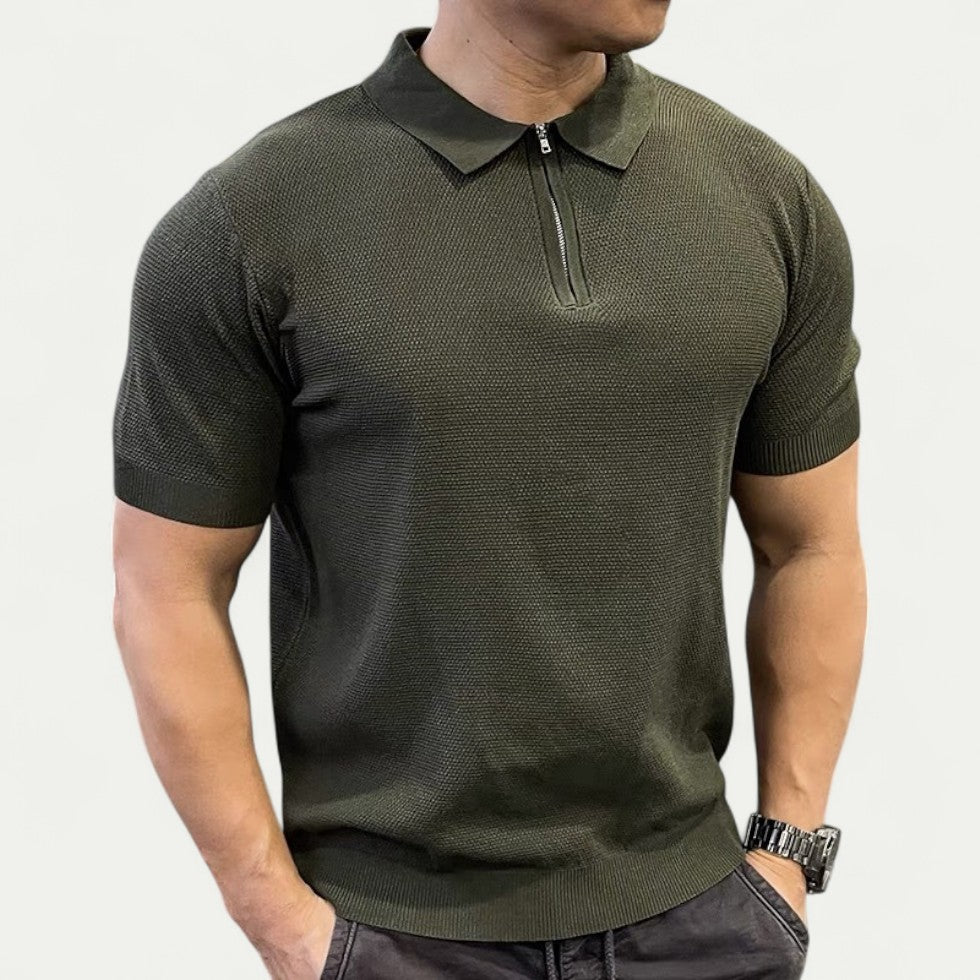 Chemise Homme Slim Fit avec Col Chemisier et Boutons