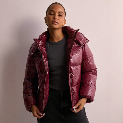 Veste Doudoune Femme Noire - Parka Hiver Chaud avec Capuche