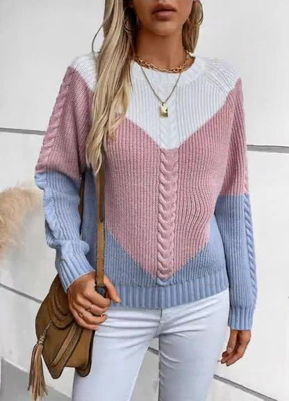 Pull Femme Chic - Maille Fine avec Motif Tendance et Couleurs Vibrantes - PanierRoyale