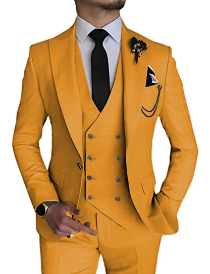 Costume Homme Mariage Classique 3 Pièces Noir
