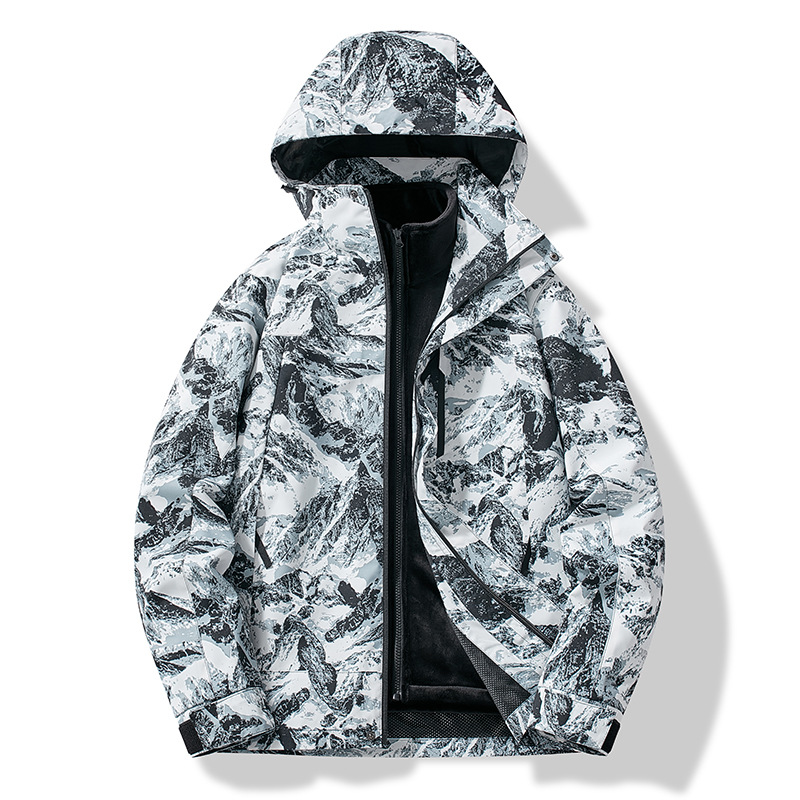 Parka Ski Homme Motif Montagne