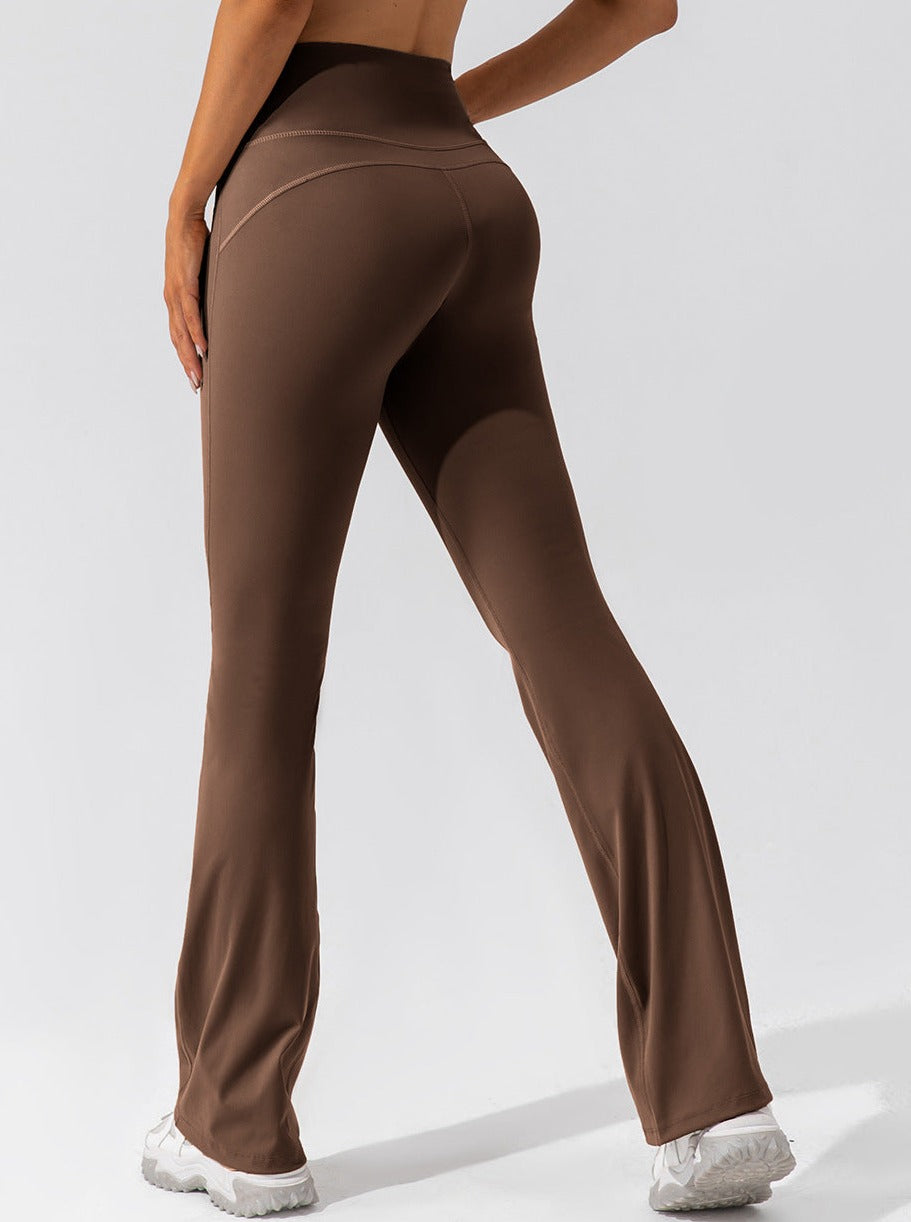 Léggings Haut de Gamme à Jambes Évasées avec Ceinture Réglable