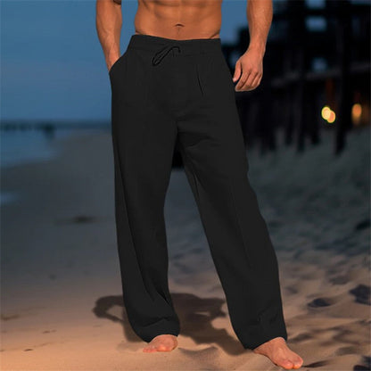 Pantalon Homme Décontracté avec Cordons Élastiques