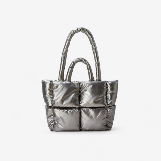 Sac à Épaule Cuir Verni avec Fermeture Éclair - PanierRoyale