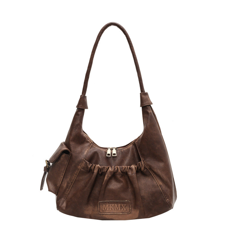 Sac à main Grande Capacité avec Fermeture Éclair Cuir