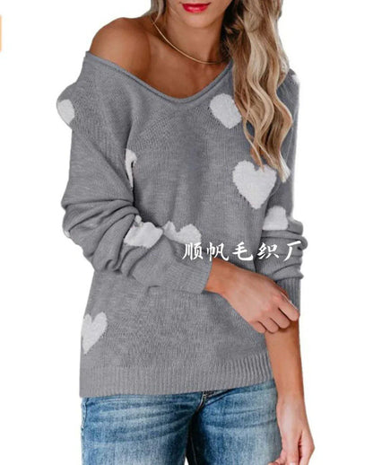 Pull Femme Noël Cœur Rouge
