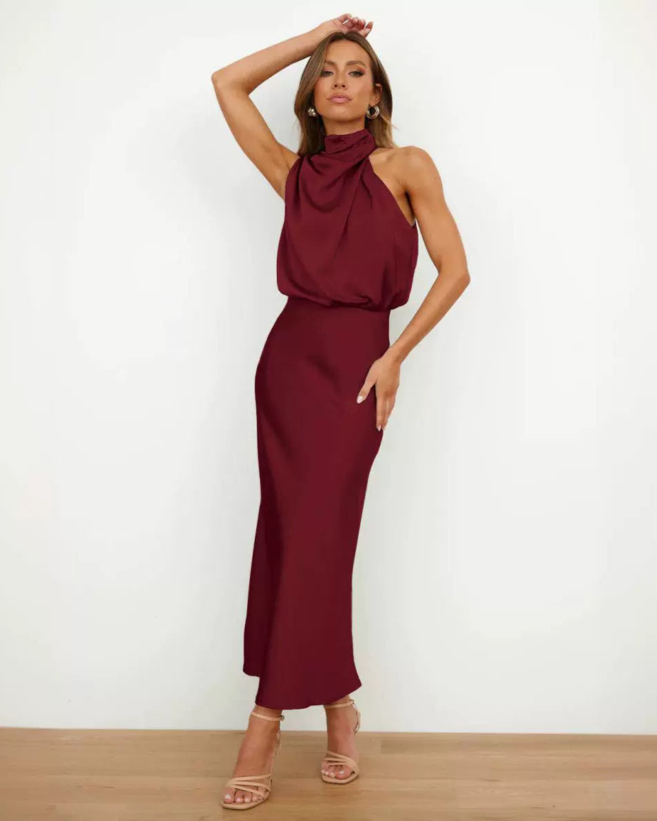 Robe Été Décolletée Vert Émeraude pour Femme